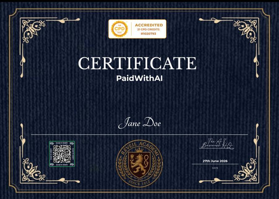 Paid With AI™ CPD Certificate